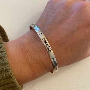 Sterling silver bangle bracelet small. Proverbs 31:10